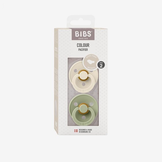 S2 Anatomical Pacifiers Ivory/Sage - Image 2
